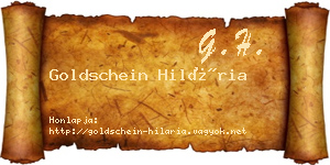 Goldschein Hilária névjegykártya
